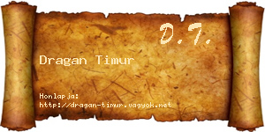 Dragan Timur névjegykártya